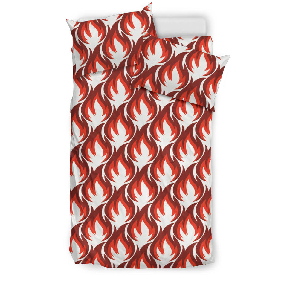 Fire Flame Symbol Design Pattern Bedding Set