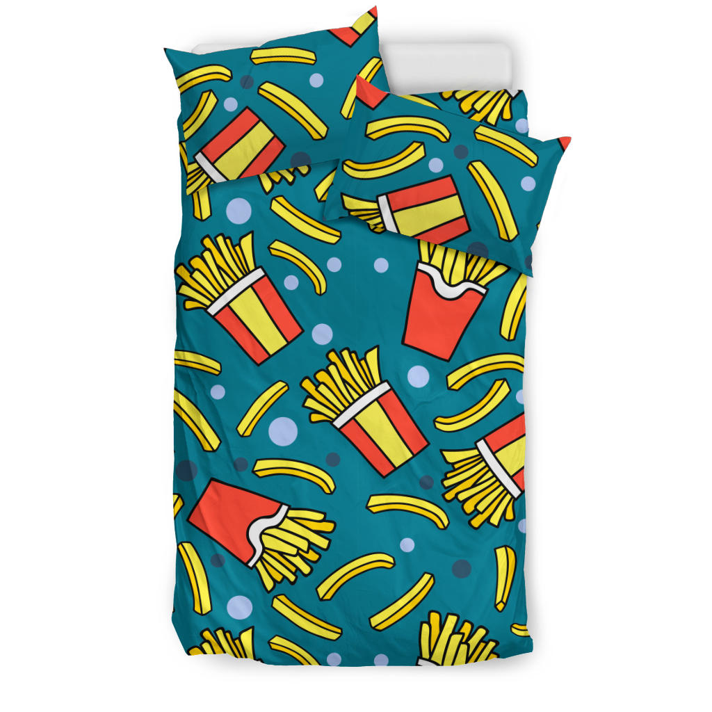 French Fries Red Paper Box Pattern Bedding Set