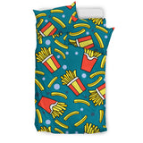 French Fries Red Paper Box Pattern Bedding Set