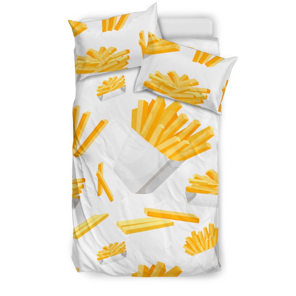 French Fries White Paper Box Pattern Bedding Set