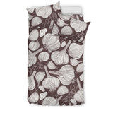 Garlic Bulb Dark Background Bedding Set