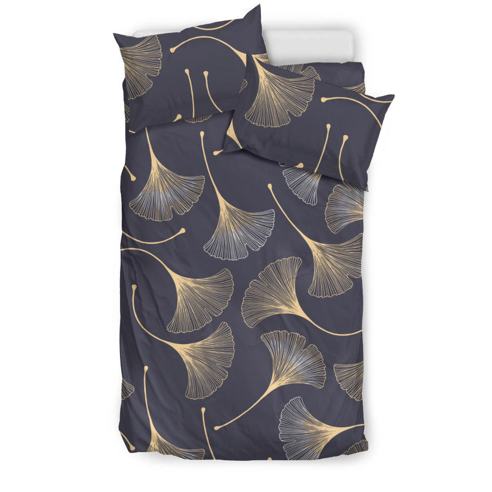 Gold Ginkgo Leaves Bedding Set