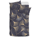 Gold Ginkgo Leaves Bedding Set