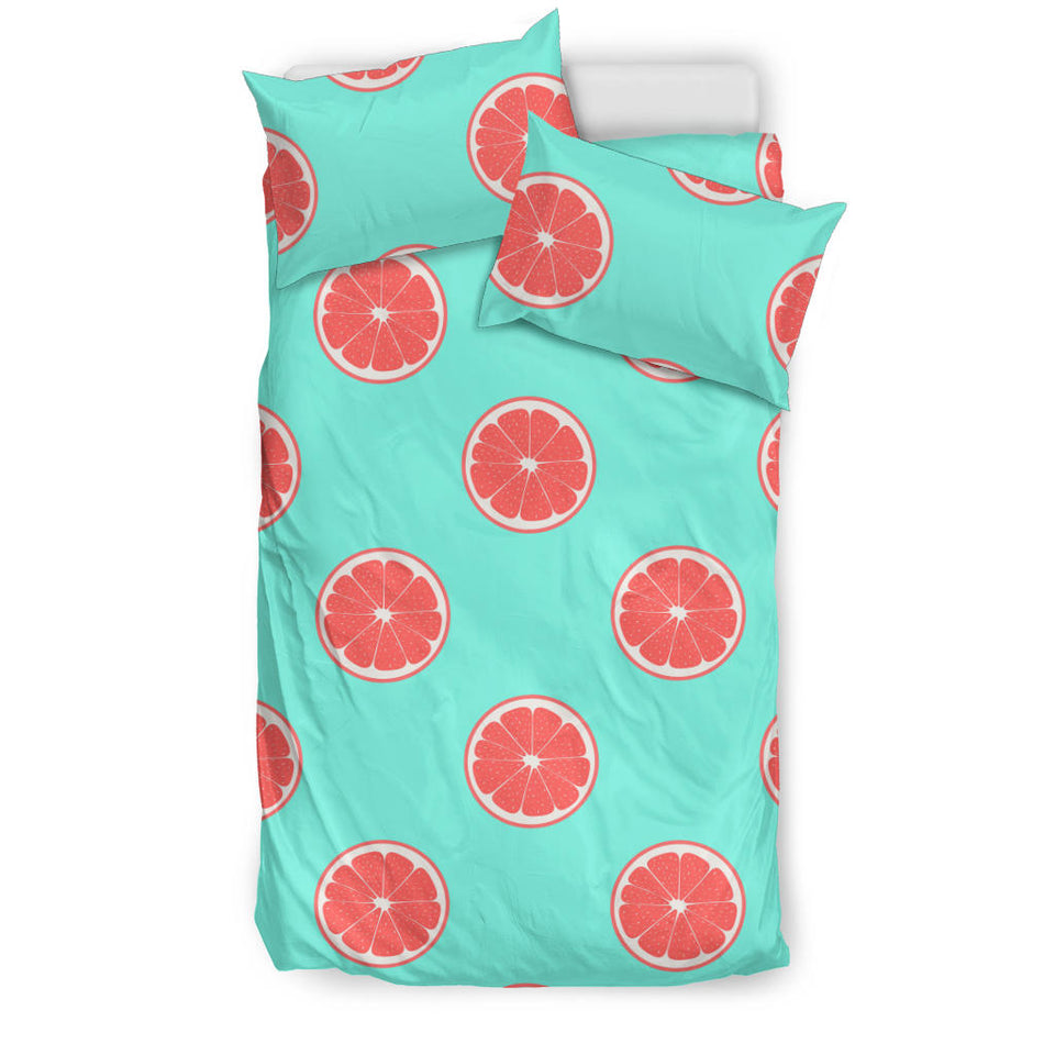 Grapefruit Green Background Bedding Set