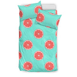 Grapefruit Green Background Bedding Set