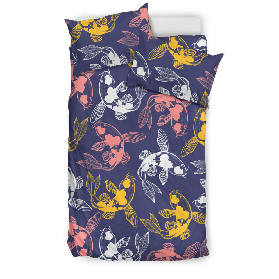 Koi Fish Carp Fish Pattern Bedding Set