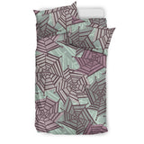 Spider Web Cobweb Design Color Pattern Bedding Set