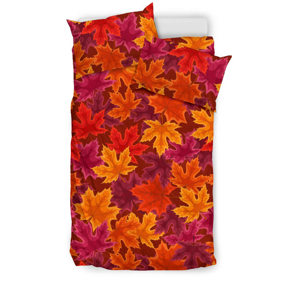 Autumn Maple Leaf Pattern Bedding Set