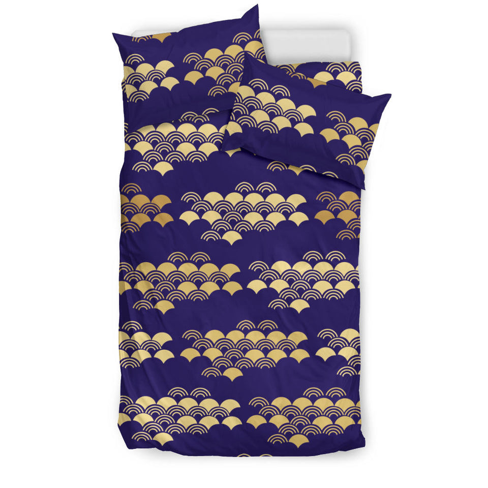 Beautiful Japanese Fan Pattern Bedding Set