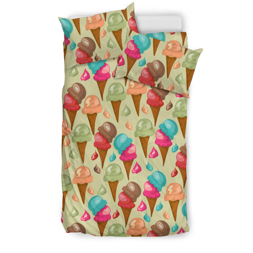 Colorful Ice Cream Pattern Bedding Set