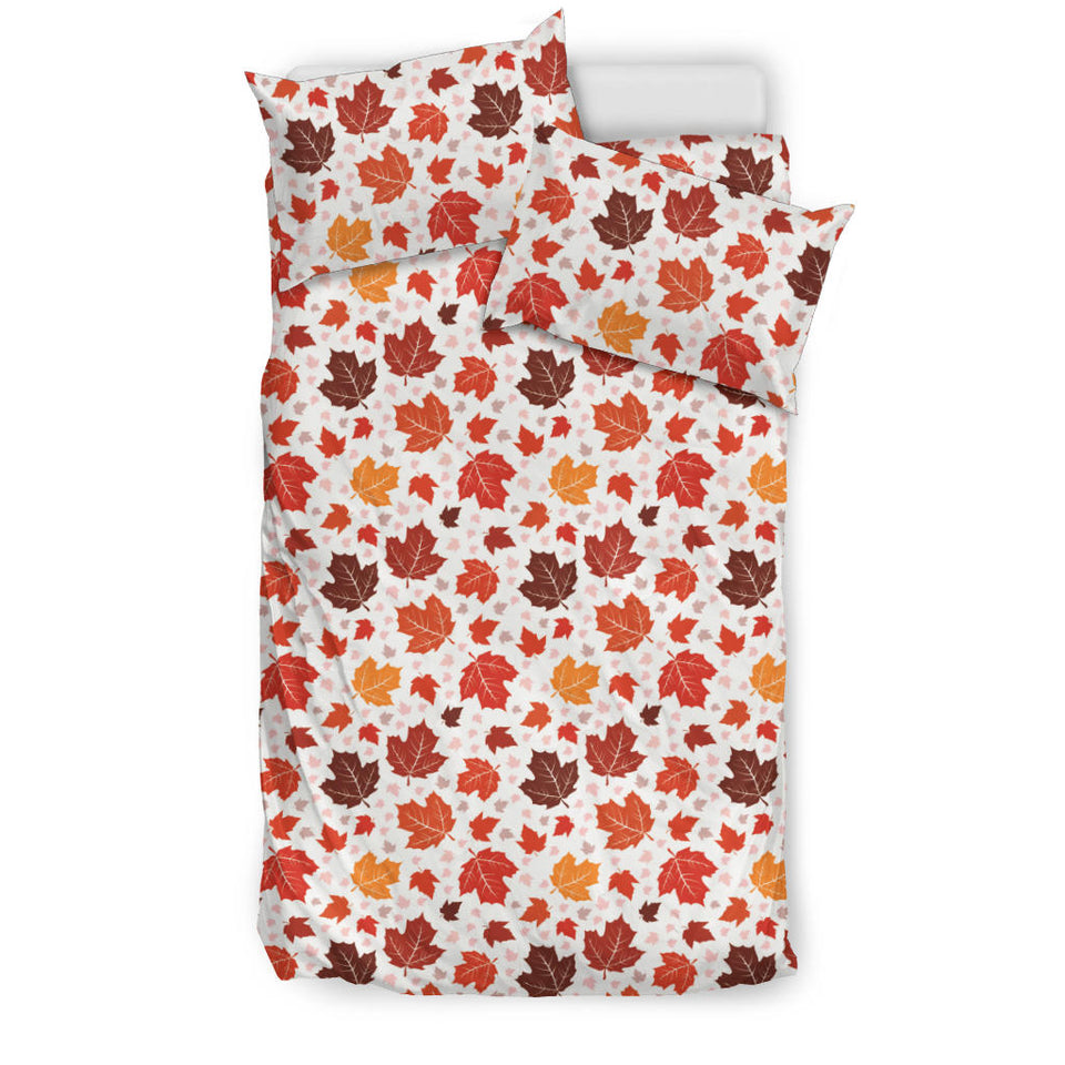 Colorful Maple Leaf Pattern Bedding Set