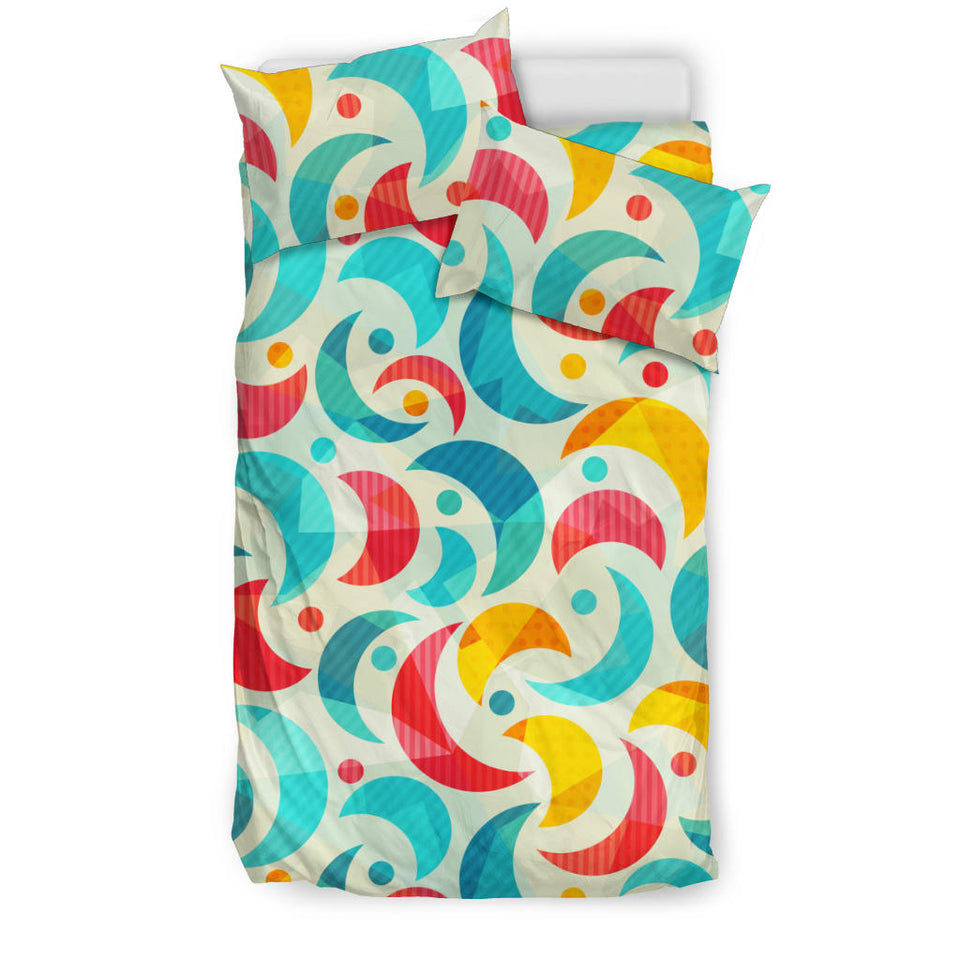 Colorful Moon Pattern Bedding Set