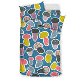 Colorful Mushroom Design Pattern Bedding Set