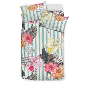 Colorful Orchid Flower Pattern Bedding Set