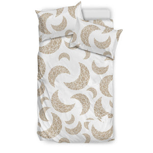 Cool Gold Moon Abstract Pattern Bedding Set