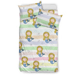 Cute Hand Drawn Mermaid Bedding Set