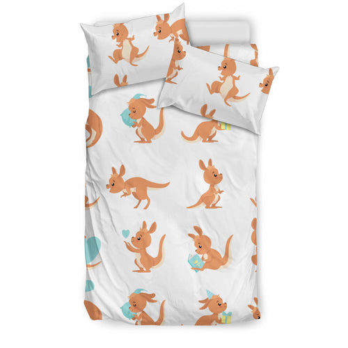 Cute Kangaroo Pattern Bedding Set