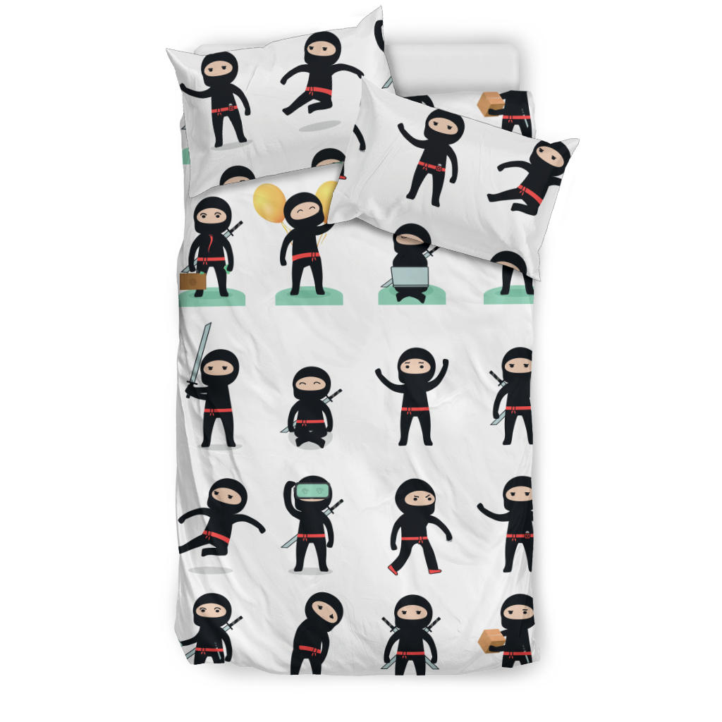 Cute Ninja Katana Sword Pattern Bedding Set