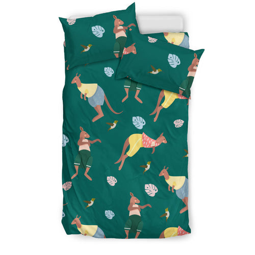 Kangaroo Leaves Pattern Bedding Set