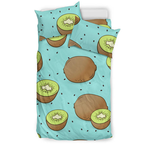 Kiwi Blue Background Bedding Set