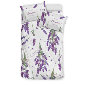 Lavender Flower Design Pattern Bedding Set