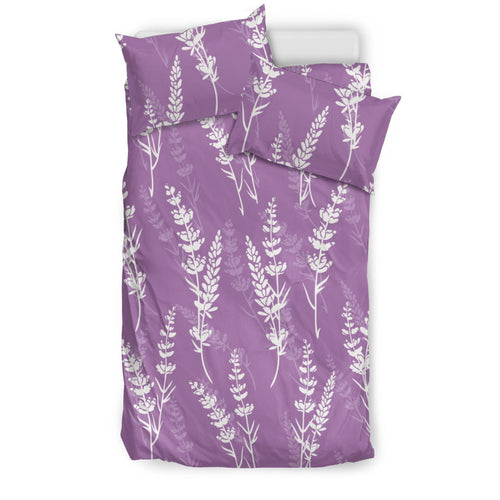 Lavender Flowers Purple Pattern Bedding Set