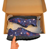 Red blue star pattern Men's Sneaker Shoes