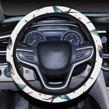 Swallow Pattern Print Design 04 Car Steering Wheel Cover