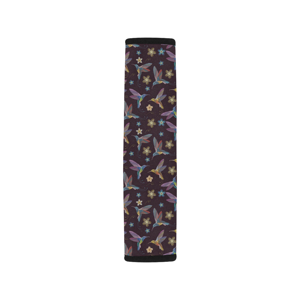 Hummingbird Pattern Print Design 04 Car Seat Belt Cover