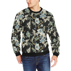 Japanese crane ornament elements Men's Crew Neck Sweatshirt