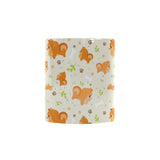 Cute brown pomeranian paw leave bone pattern Morphing Mug Heat Changing Mug