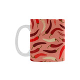 Beautiful Chili peppers pattern Classical White Mug (Fulfilled In US)