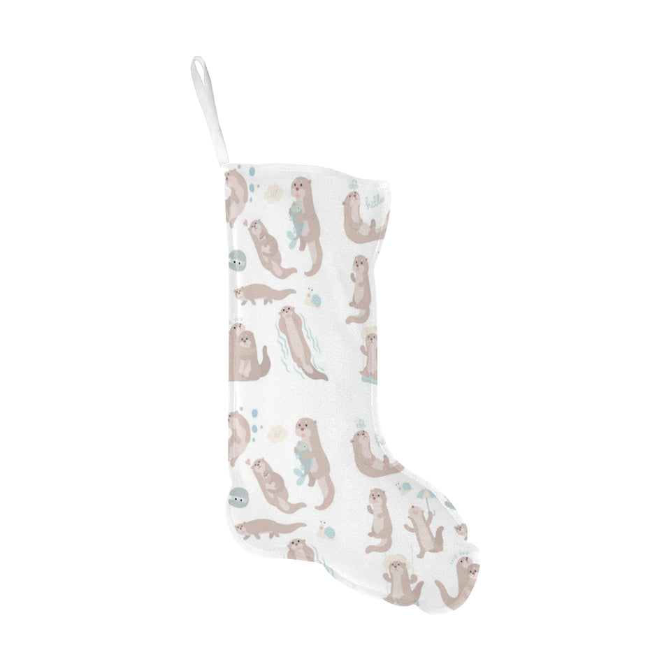 Cute sea otters pattern Christmas Stocking