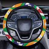 Billiard Ball Pattern Print Design 02 Car Steering Wheel Cover