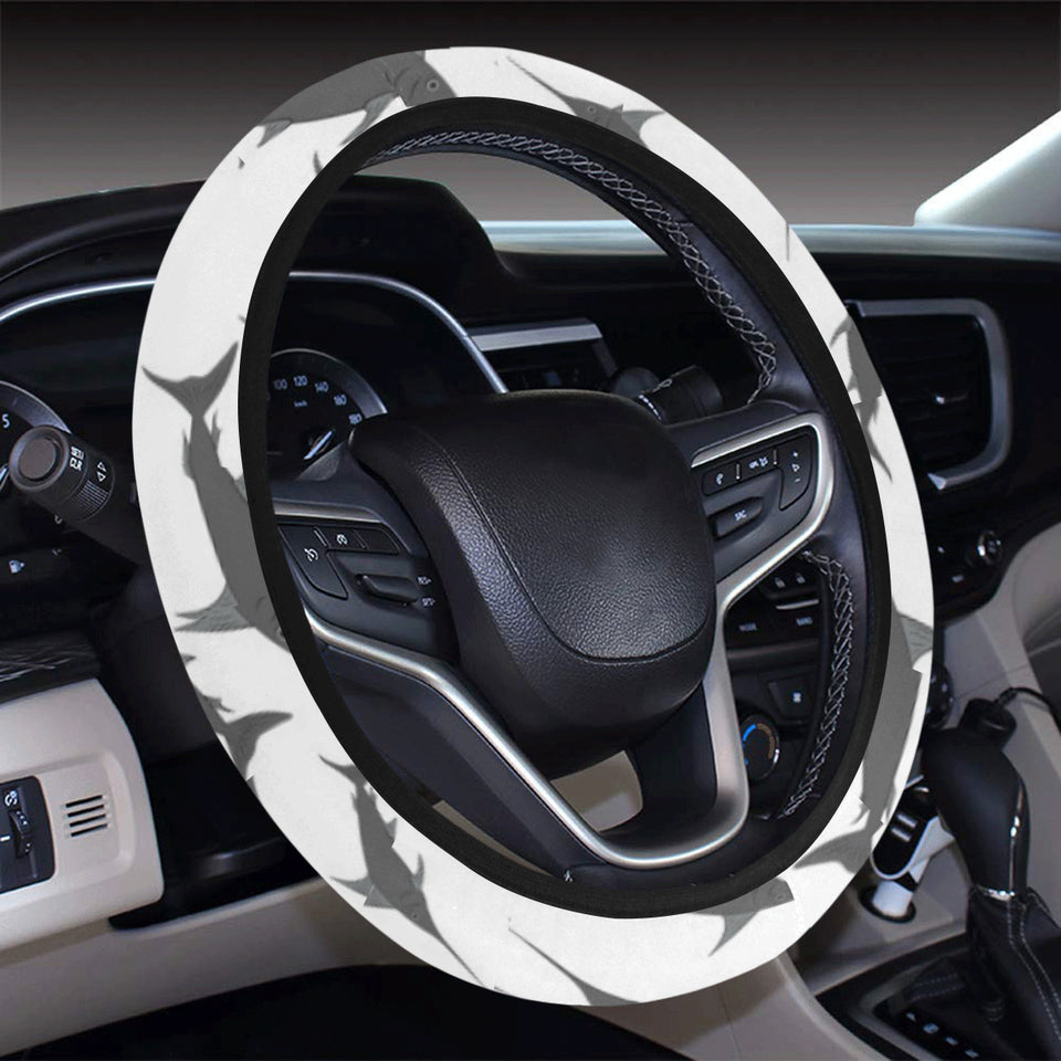 Swordfish Pattern Print Design 04 Car Steering Wheel Cover