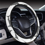 Swordfish Pattern Print Design 04 Car Steering Wheel Cover
