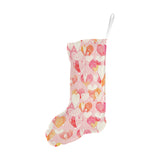 Hand drawn heart design pattern Christmas Stocking