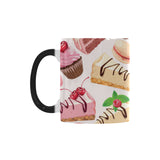 Cake cupcake sweets pattern Morphing Mug Heat Changing Mug