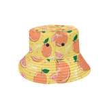 Grapefruit yellow background Unisex Bucket Hat