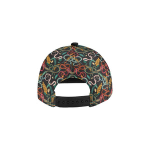 Colorful snake plant pattern All Over Print Snapback Cap