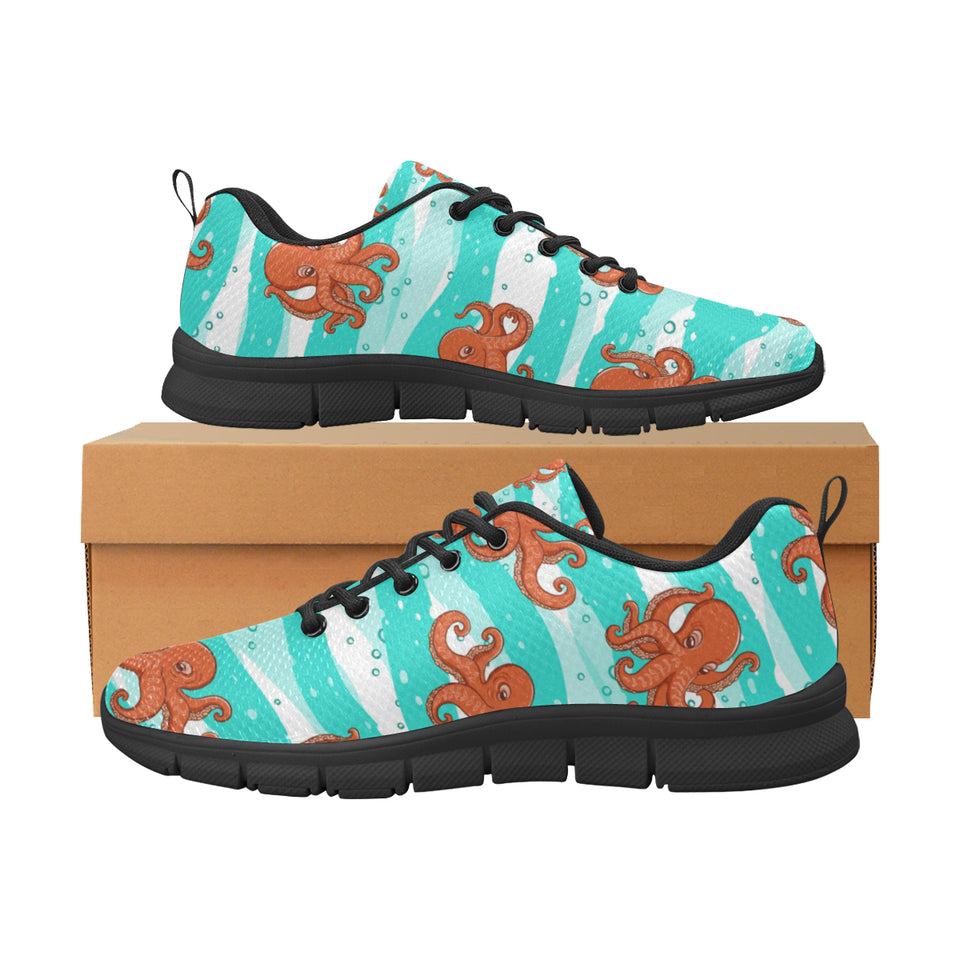 Octopuses sea wave background Women's Sneaker Shoes