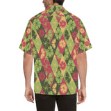 Cool Geometric lime pattern Men's All Over Print Hawaiian Shirt