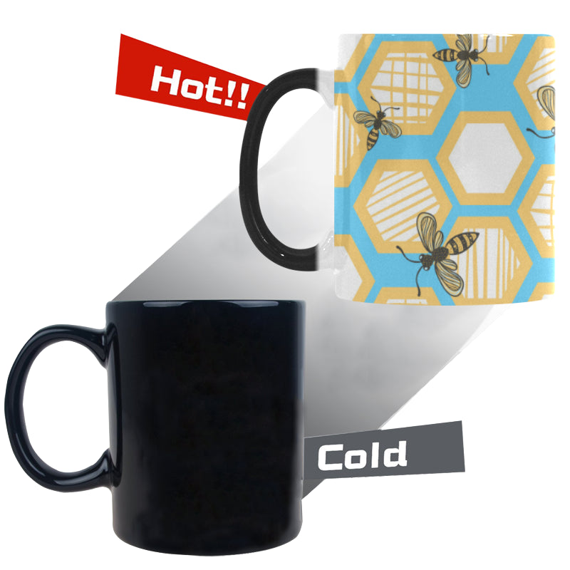 Bee honeycomb pattern Morphing Mug Heat Changing Mug