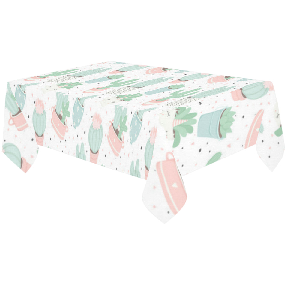 Pastel color cactus pattern Tablecloth