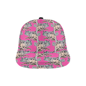 Chameleon lizard pattern pink background All Over Print Snapback Cap