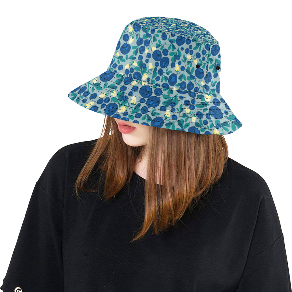 blueberry design pattern Unisex Bucket Hat