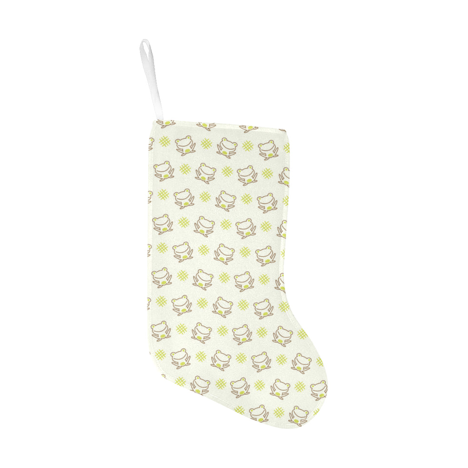 Cute cartoon frog baby pattern Christmas Stocking