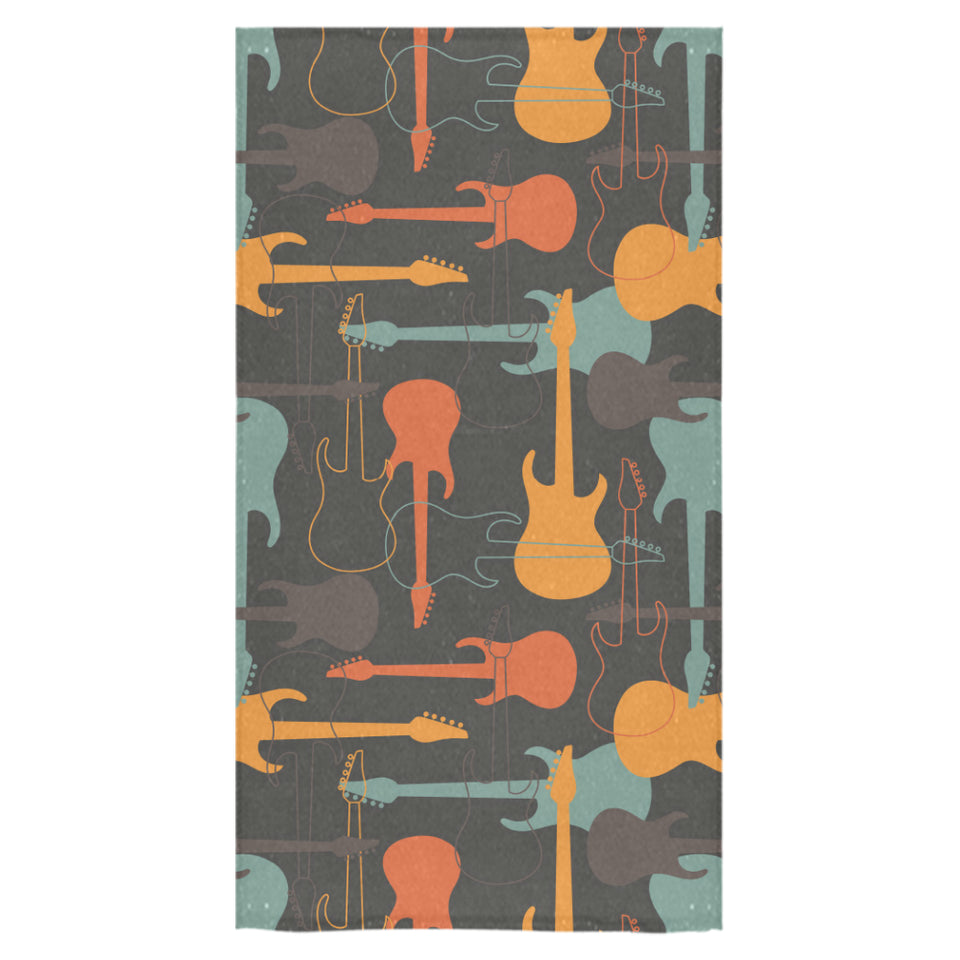 electric guitars pattern Bath Towel