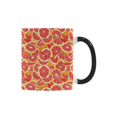 Tropical grapefruit pattern Morphing Mug Heat Changing Mug