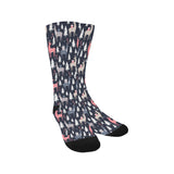 Deers Winter Christmas pattern Crew Socks